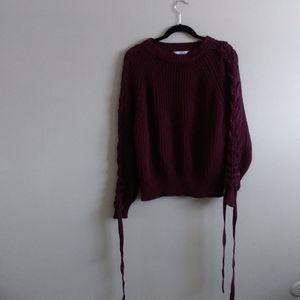 Maroon knit sweater